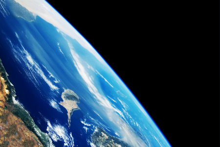 Earth's atmosphere from space.の写真素材