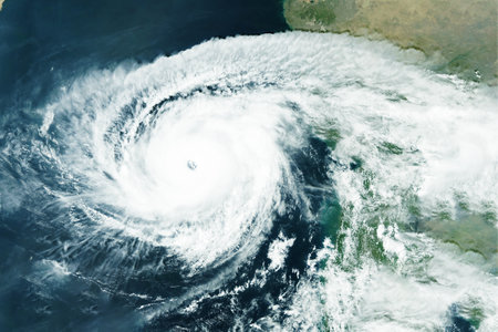 Hurricane from space.の写真素材