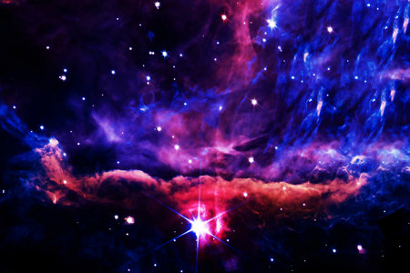 A beautiful cosmic nebula with stars. Elements of this image furnishing . high quality photo
