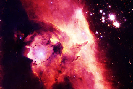 A beautiful cosmic nebula. Elements of this image furnishing NASA. high quality photo