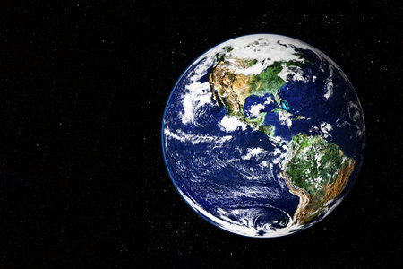 Planet Earth from outer space, on a dark background. high quality photo