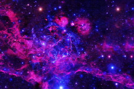 Blue space nebula in far space. Elements of this image furnishing NASA. high quality photoの写真素材