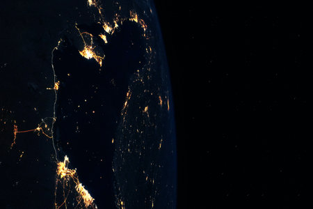 Atmosphere of planet Earth from space.