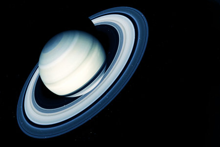 The planet Saturn is in space.の写真素材