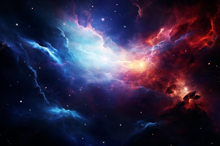 beautiful space background. Generative AI. high quality illustrationの素材