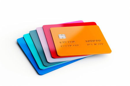 credit cards. Generative AI. high quality illustrationの素材