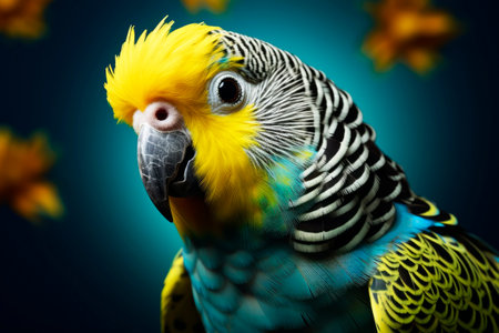 Beautiful wavy parrot. Generative AI. high quality illustrationの素材