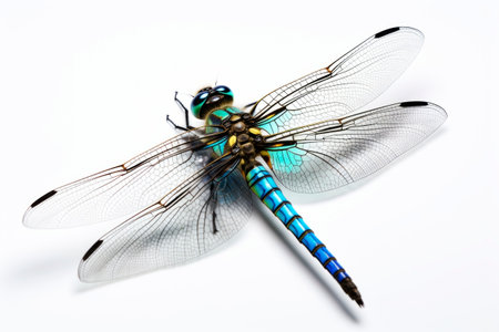 Dragonfly on a light background. Generative AI. high quality illustrationの素材