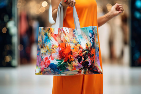 Grocery shopper bag. Generative AI. High quality photoの素材