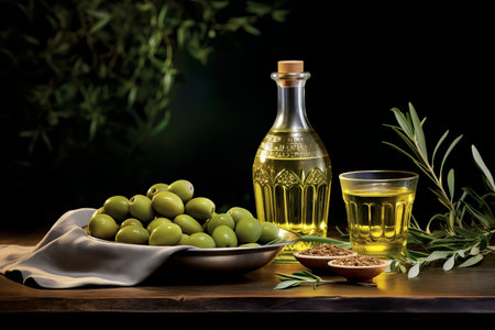 Olive oil. Generative AI. High quality photoの素材