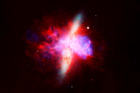Bright cosmic nebula. Elements of this image furnished by NASA. High quality photo