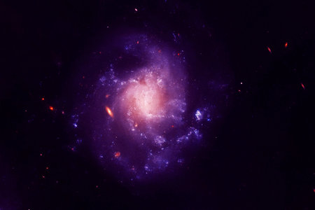 Beautiful space background. Elements of this image furnished by NASA. High quality photo