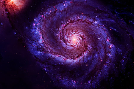 Galaxy with cosmic glow. High quality photo