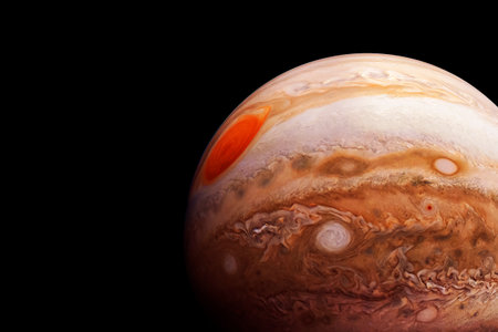 Planet Jupiter on a dark background. high quality photo