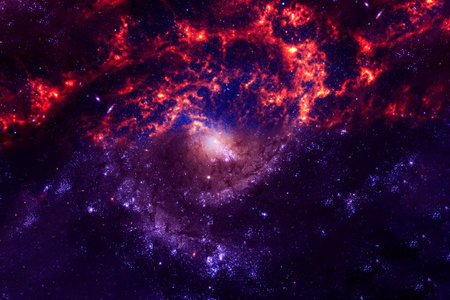 Beautiful cosmic nebula. Elements of this image furnished by NASA. High quality photo
