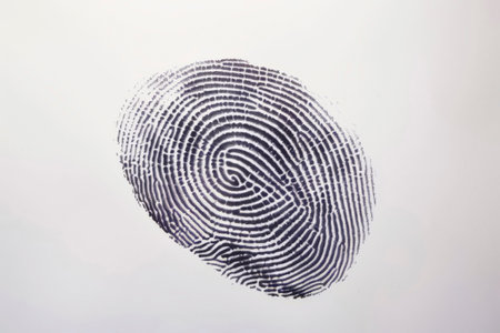 Fingerprint on a light background. Generative AIの素材