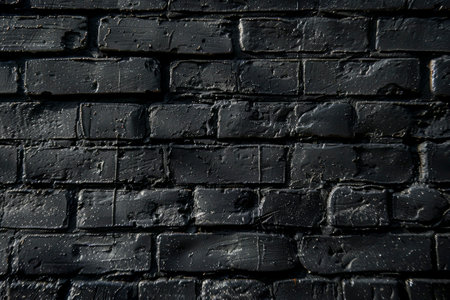 Dark brick, background texture. Generative AI. High quality photoの素材