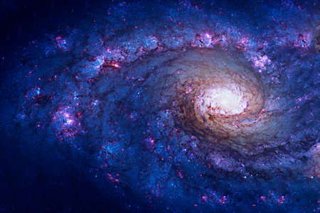 Beautiful multi-colored space nebula. High quality photoの写真素材