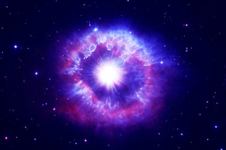 A bright, beautiful cosmic nebula. High quality photoの写真素材