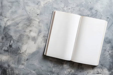 Open book with empty pages. Generative AIの素材