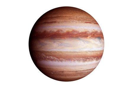 Planet Jupiter isolated on a white background. High quality photoの写真素材