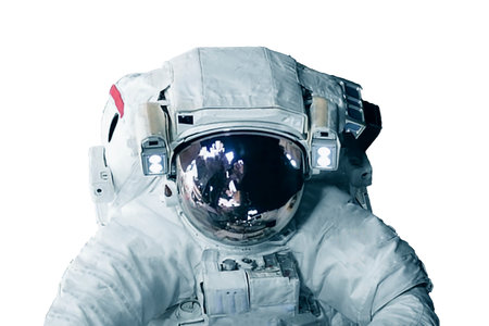 Astronaut isolated on white background. High quality photoの写真素材