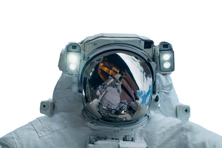 Astronaut isolated on white background. Elements of this image furnished by NASA. High quality photoの写真素材