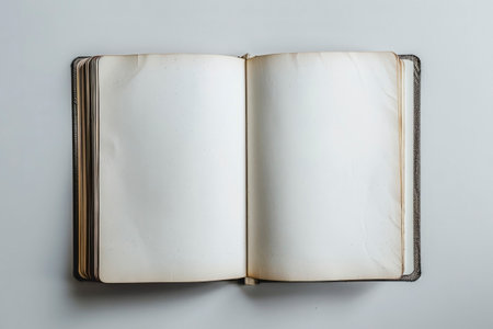 Open book with empty pages. Generative AIの素材