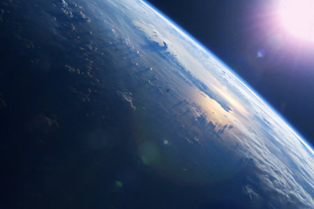 Planet Earth from space. High quality photoの写真素材