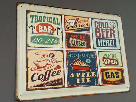 Retro wall artのeditorial素材