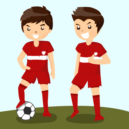socker ball boyのイラスト素材