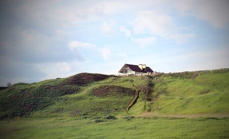 House on the green hillのeditorial素材