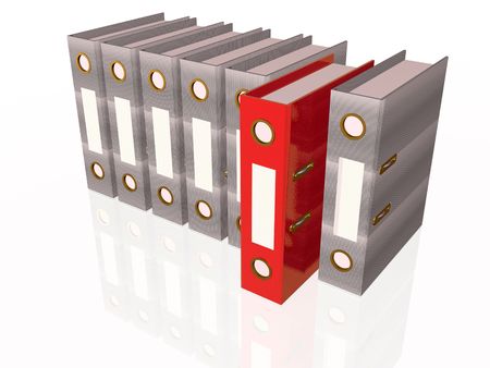 Document folders on white background.の写真素材