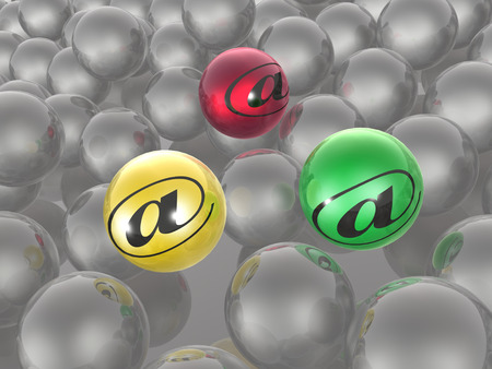 Color and grey spheres as abstract background.の写真素材