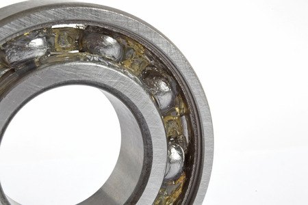 Close-up bearing on the white background.の写真素材