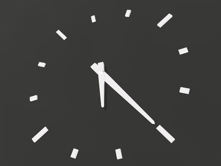 Black and white clock as abstract background, 3D illustration.の写真素材