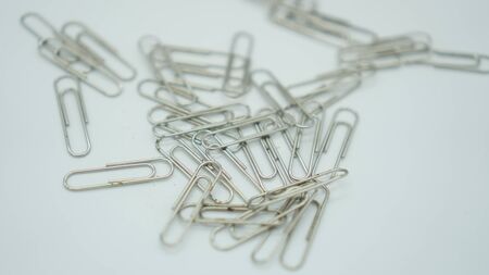 Paper Clip on white backgroundの写真素材