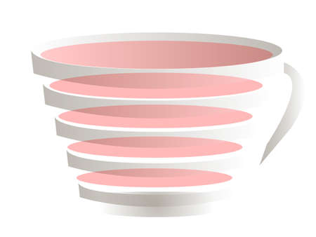 Transparent sliced cupのイラスト素材