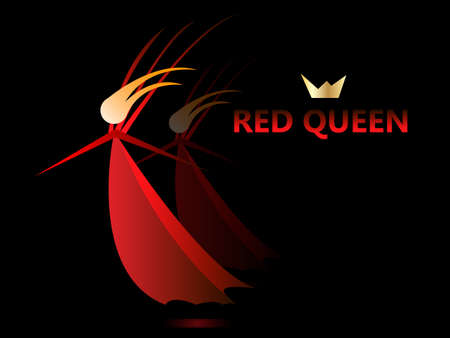 Red queen cartoonのイラスト素材