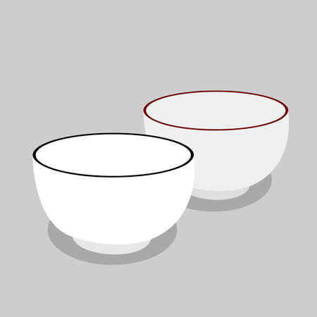Two bowlのイラスト素材