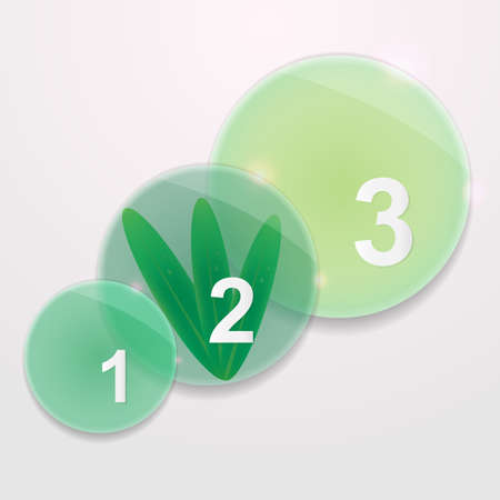 Three type of glass buttonsのイラスト素材