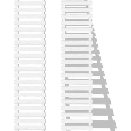 White wooden ladder Isolated. Vector flat illustration.のイラスト素材