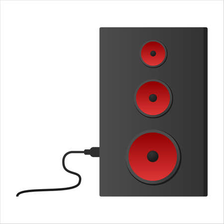 Audio with red speakers isolatedのイラスト素材