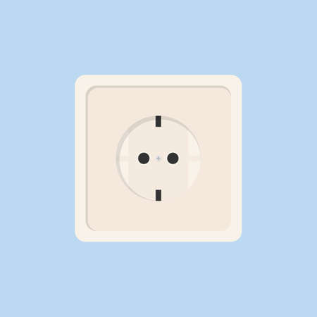Outlet in flat design isolated on blue backgroundのイラスト素材