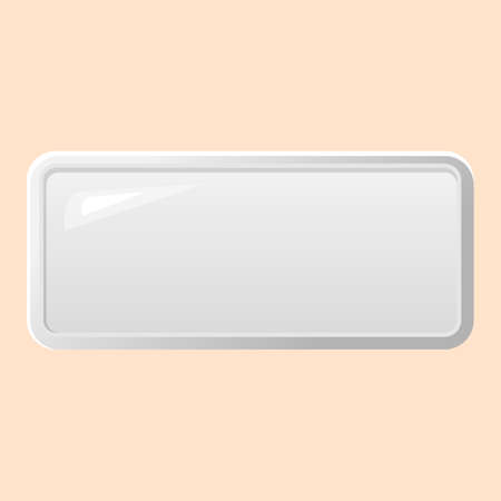 Blank steel sign with grey metal frame.Editable design elementのイラスト素材