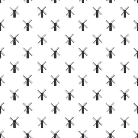 Black windmills seamless pattern.Texture designのイラスト素材