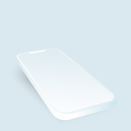 Mobile phone templates with blank screen for design app.のイラスト素材
