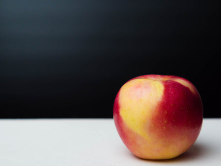 Red apple on white background.の写真素材