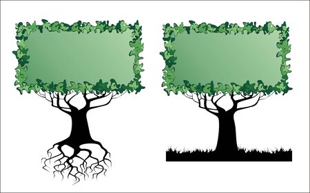 Tree - banner with an empty space for your textのイラスト素材
