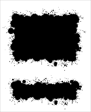  Two different ink splat banners のイラスト素材